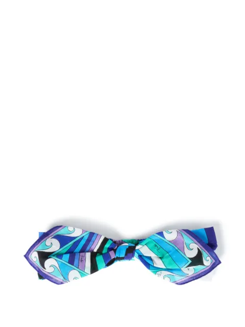PUCCI cotton headband with bow Blue 6HGF256H003