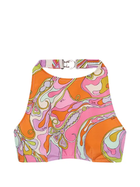 PUCCI Orchidee-print bikini top Pink 6HMX526H835