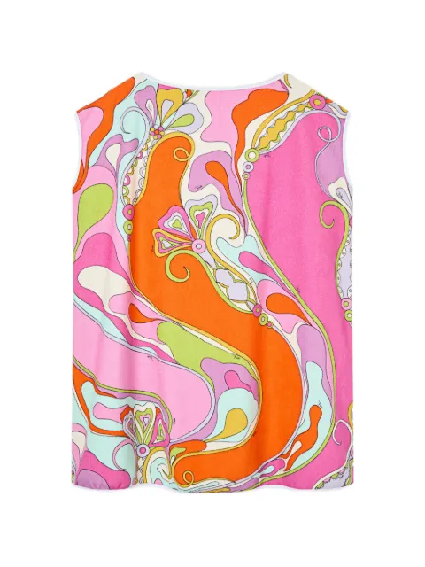 PUCCI Orchidee-print cotton terry dress Pink 6HRG956H991