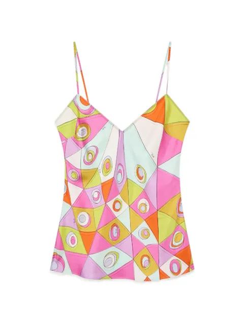 PUCCI Occhi-print silk top Pink 6HRM066H721