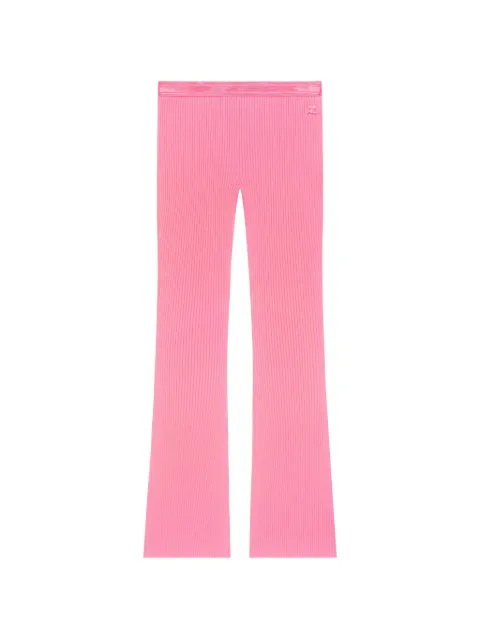 Courrèges ribbed-knit flared trousers Pink 726MPA711FI0001