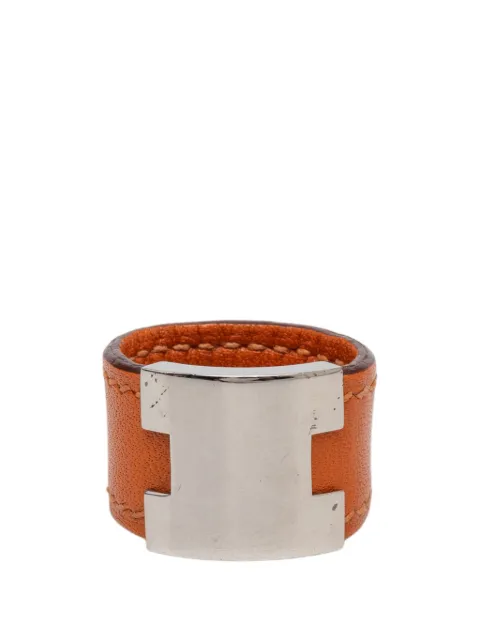 Hermès Pre-Owned 2000-2026 Swift and Palladium Plated Lurie Ring costume ring Orange S6E81YTNYPG1VSG9