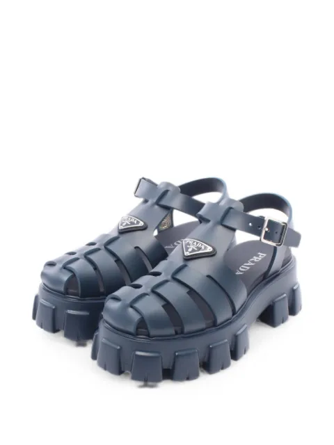 Prada Pre-Owned 2020s Monolith sandals Blue 1084040
