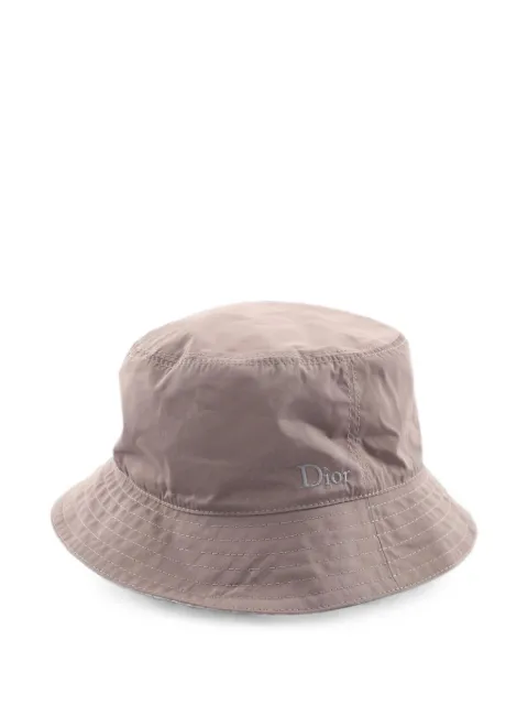 Christian Dior Pre-Owned 2010s Oblique reversible bucket hat Grey 1083401