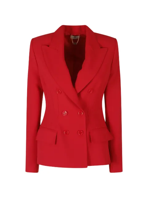 Elisabetta Franchi double-breasted peaked-lapel jacket Red GI25766E2