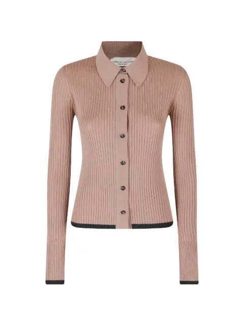 Roberto Collina ribbed-knit polo cardigan Pink 263FXB09205