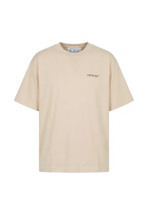 Off-White logo-print cotton T-shirt Neutrals 44OWOS26T077272