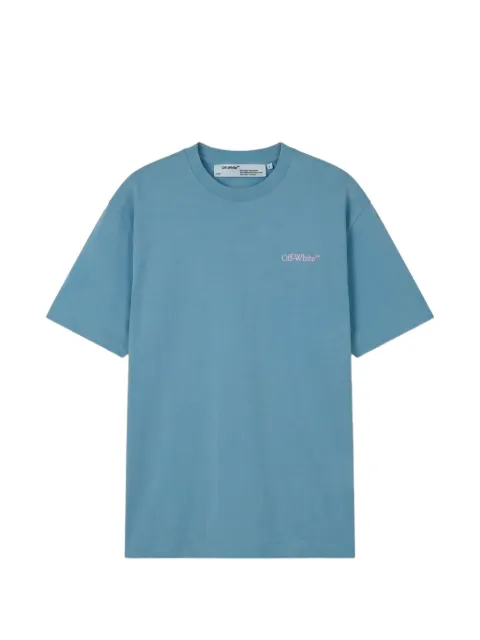 Off-White logo-print Arrows T-shirt Blue 44OWOS26T074424