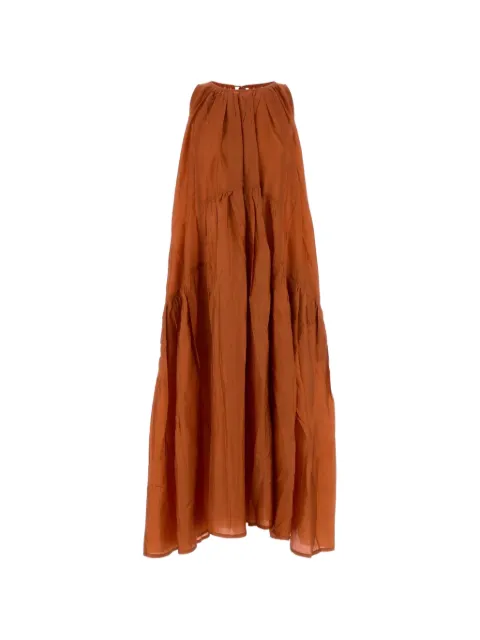THE ROSE IBIZA Soleil tiered silk maxi dress Orange SOLEILDRESS