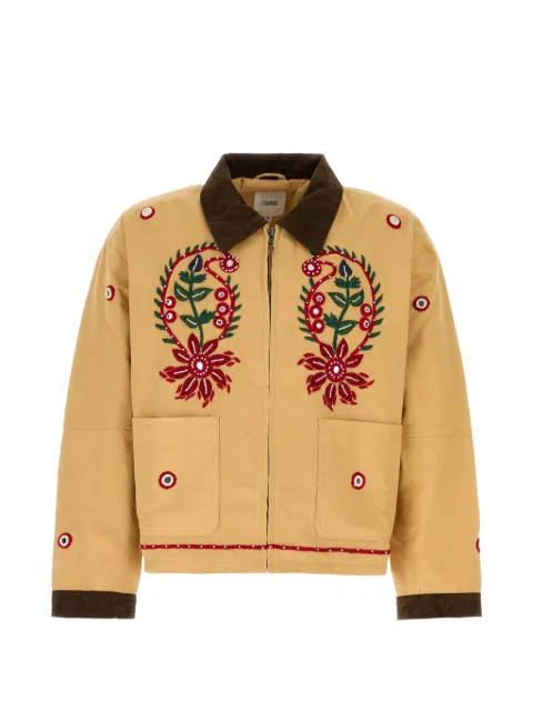 FOUND embroidered canvas jacket Neutrals FOSS26JA04311