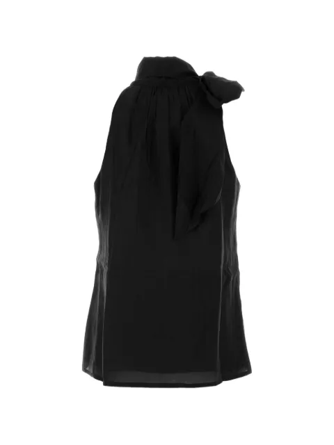 THE ROSE IBIZA Lazo bow-detail top Black LAZOTOP