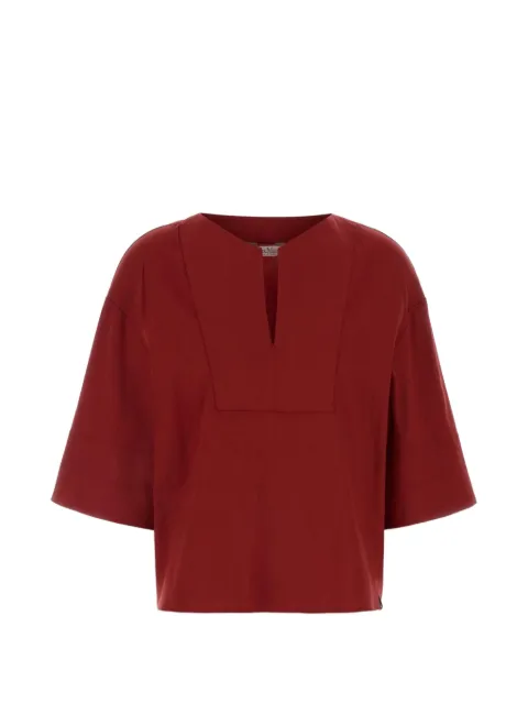 Max Mara Sospiro V-neck tunic top Red 2611191019600
