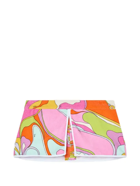 PUCCI Orchidee-print cotton-terry shorts Pink 6HRU016H991