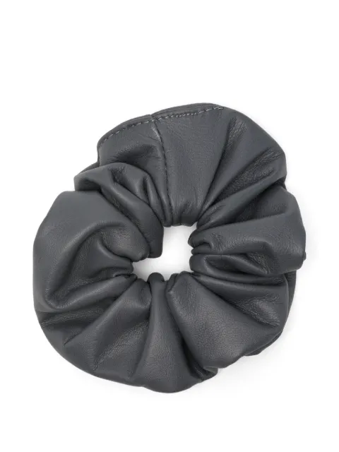 Manokhi leather scrunchie Grey MANO223