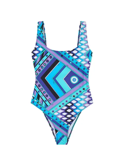 PUCCI Vivara-print swimsuit Blue 6HMC806H895