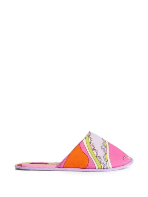 PUCCI Orchidee-print terry slippers Pink 6HAF016H839