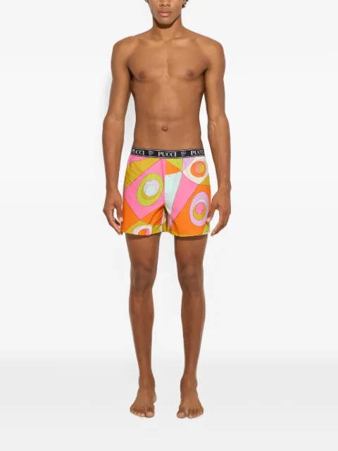 PUCCI Occhi geometric-print shorts Orange 6HUU966H720