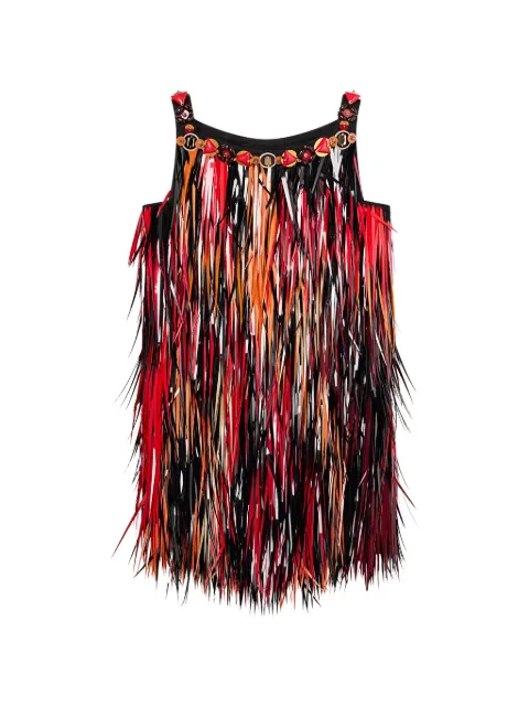 PUCCI embroidered dress with jewel neckline Black 6HRG516H943