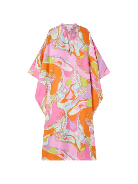 PUCCI Orchidee-print silk kaftan Pink 6HRL776H731