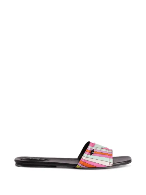 PUCCI Iride-print silk slip-ons Pink 6HCA006H151