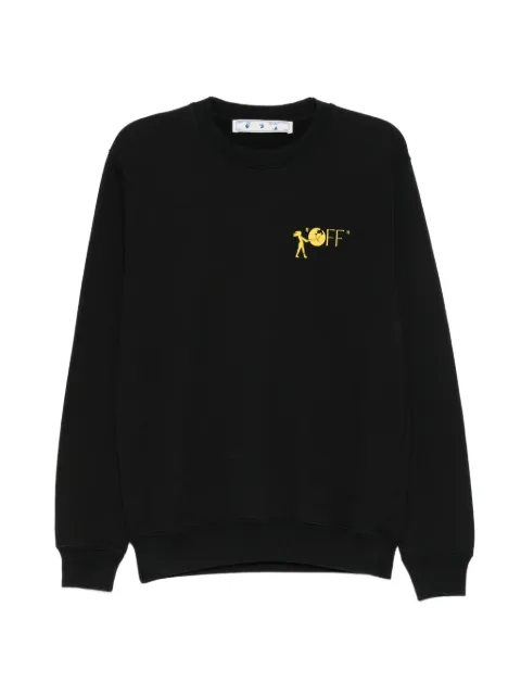 Off-White logo-print sweatshirt Black OWBA055E20FLE0051001