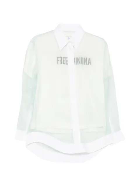 Off-White double-layer shirt shirt White OWGA080E20FAB0014010