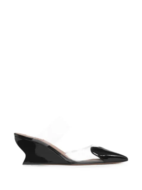 Alaïa LE CŒUR patent-leather wedge mules Black AA3M3013CK150