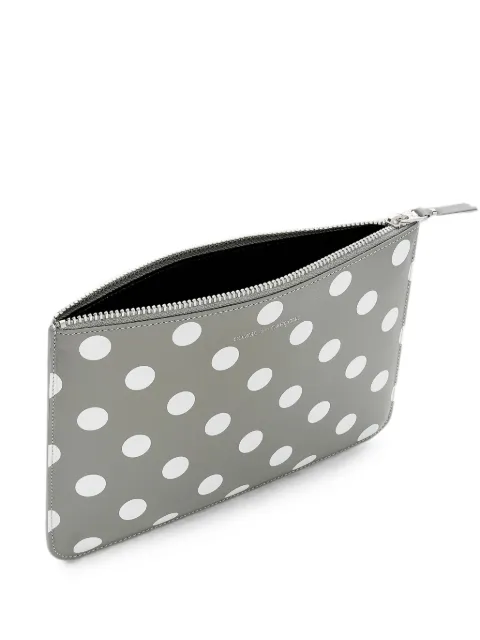 Comme Des Garçons Wallet polka-dot zip-top pouch Grey SA5100PD00GREY