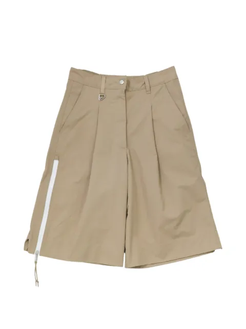 Nike pleated zip-detail shorts Neutrals II3945