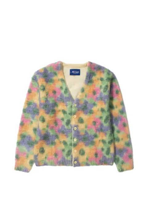 Awake NY floral-print cardigan Yellow AWKSP22SW001MUSTM