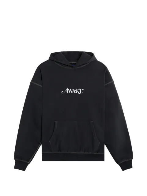 Awake NY logo-embroidered hoodie Black AWKFW22HD006SLA