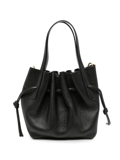 Yuzefi mini Scallop pebbled-leather tote bag Black YUZPF26HBMSTL034