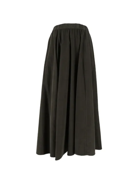 ASPESI elasticated-waist corduroy long skirt Black G2289G536