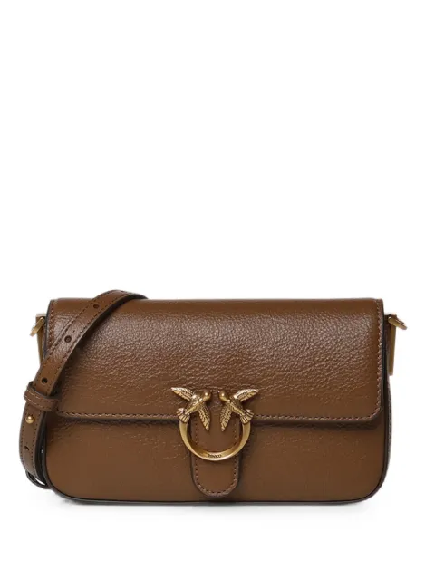 PINKO Love Birds leather cross body bag Brown 107344A2JG