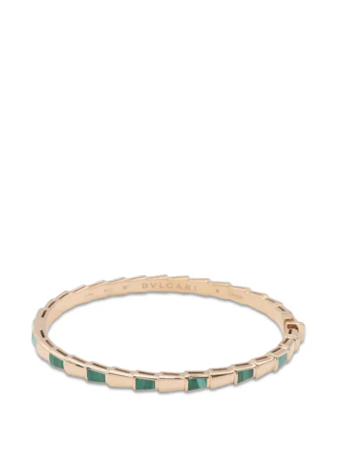 Bvlgari Pre-Owned 2010s Serpenti Viper Malachite bracelet Pink 1082893