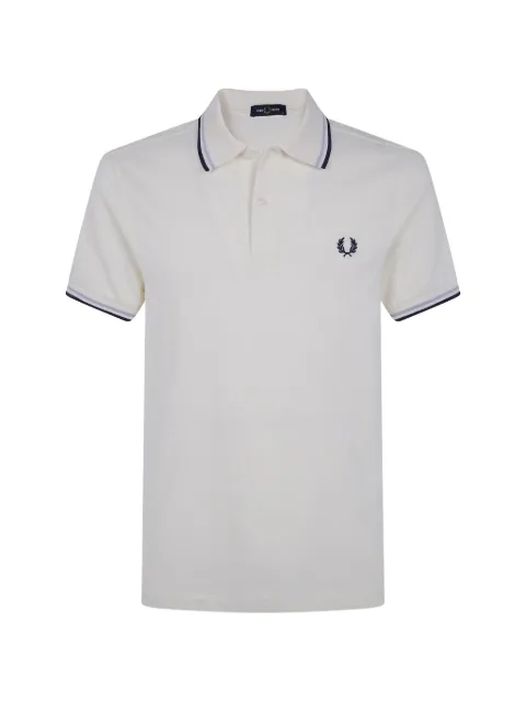 Fred Perry embroidered-logo polo shirt Neutrals FPM3600P58