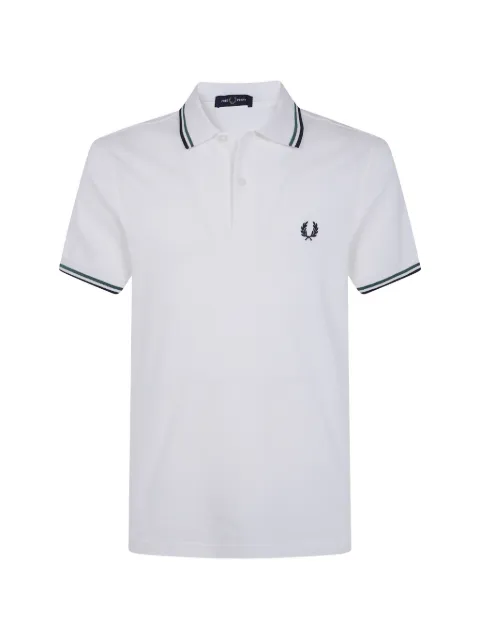 Fred Perry embroidered-logo polo shirt White FPM3600P58