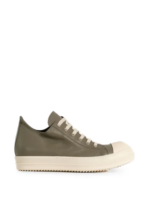 Rick Owens leather lace-up sneakers Green RU02F4891LGY