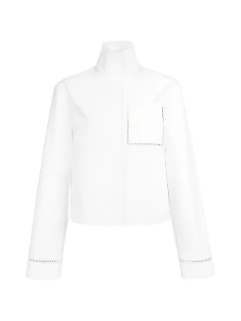 Alaïa Poplin Ladder stitch shirt White AA9C1019X112D
