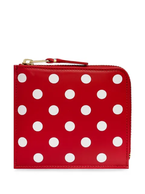 Comme Des Garçons Wallet polka-dot zip-around wallet Red DSA3100PD00RED