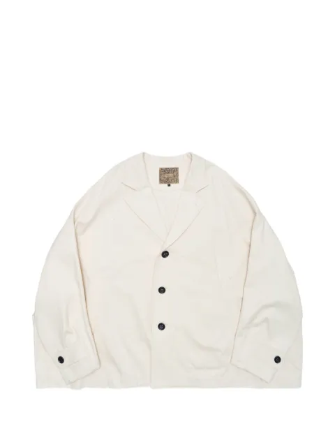 Nemen graphic-print button-up jacket Neutrals JACKET19BCOTTONNATURAL