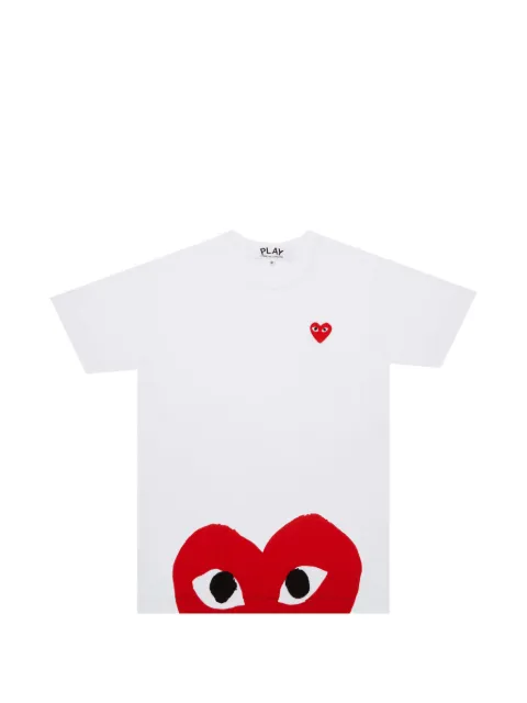 Comme Des Garçons Play cotton heart-print T-shirt White DAXT0340511