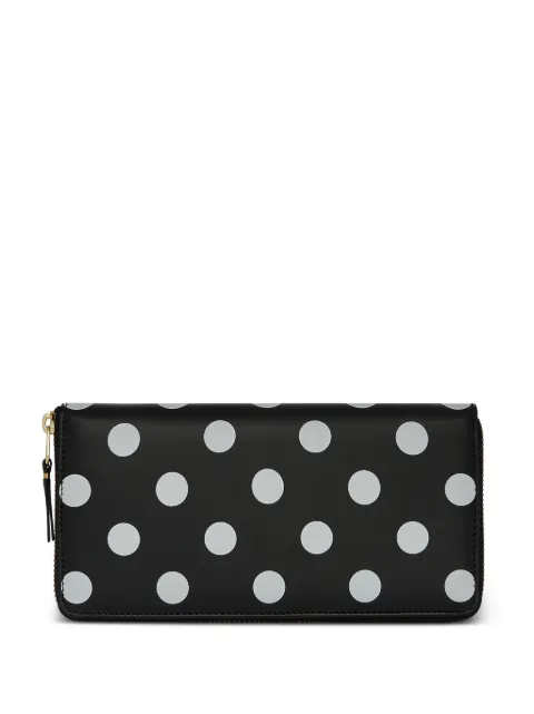Comme Des Garçons Wallet polka dot-print leather wallet Black SA0110PD