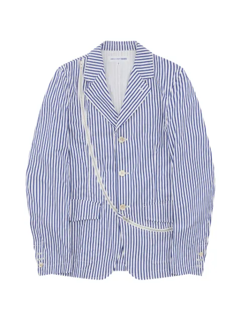 Comme Des Garçons Shirt stripe-print zip-detail jacket Blue FQJ50705123A