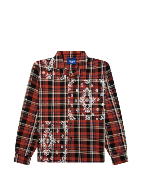 Awake NY checked-print shirt Red AWKFW23TP001BLK