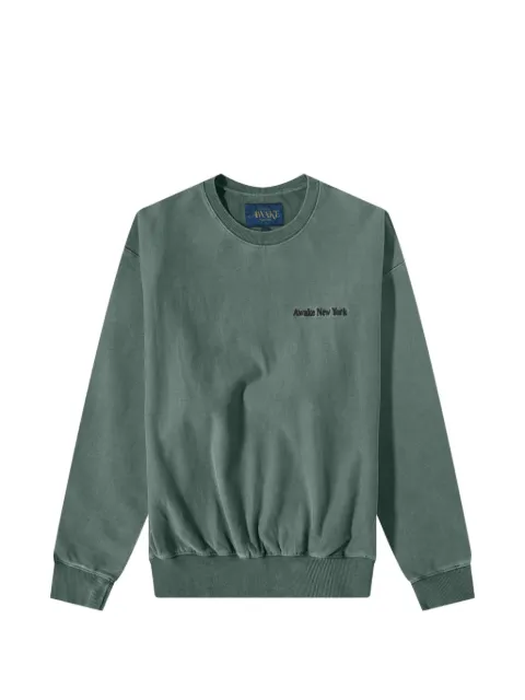Awake NY embroidered sweater Green AWKFW22CN001SLA