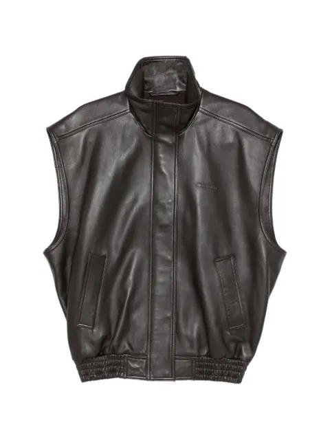 Balenciaga leather waistcoat Brown A002FVPCEXTUS302505