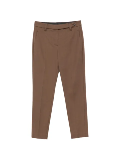 Brunello Cucinelli belt-loops cropped trousers Brown MA126P8703C9812