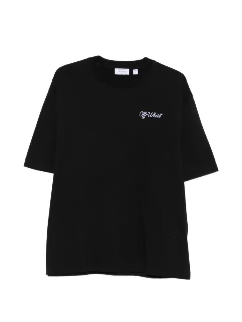 Off-White logo-embroidered T-shirt Black 44MAA120F26J005001