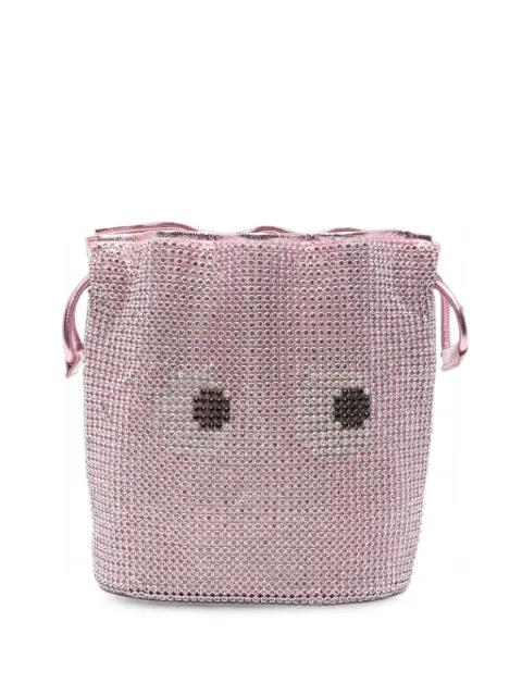 Anya Hindmarch crystal-embellished drawstring clutch bag Pink 208895